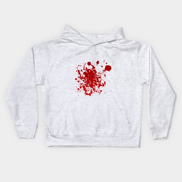 BLOOD SPLATTER Kids Hoodie by SmartCraftCo